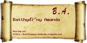 Batthyány Amanda névjegykártya